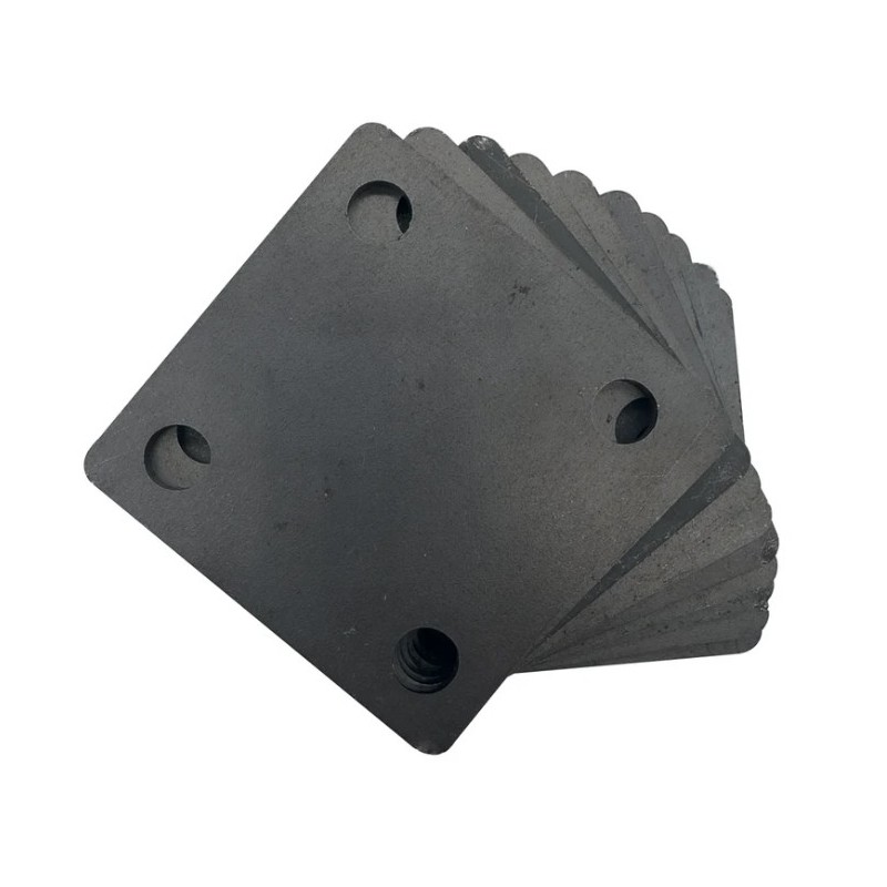 CHAPA 250X250X10 CON 4 TALADROS DE 16 MM 